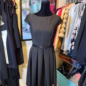 Kasper Black Midi Dress with Belt